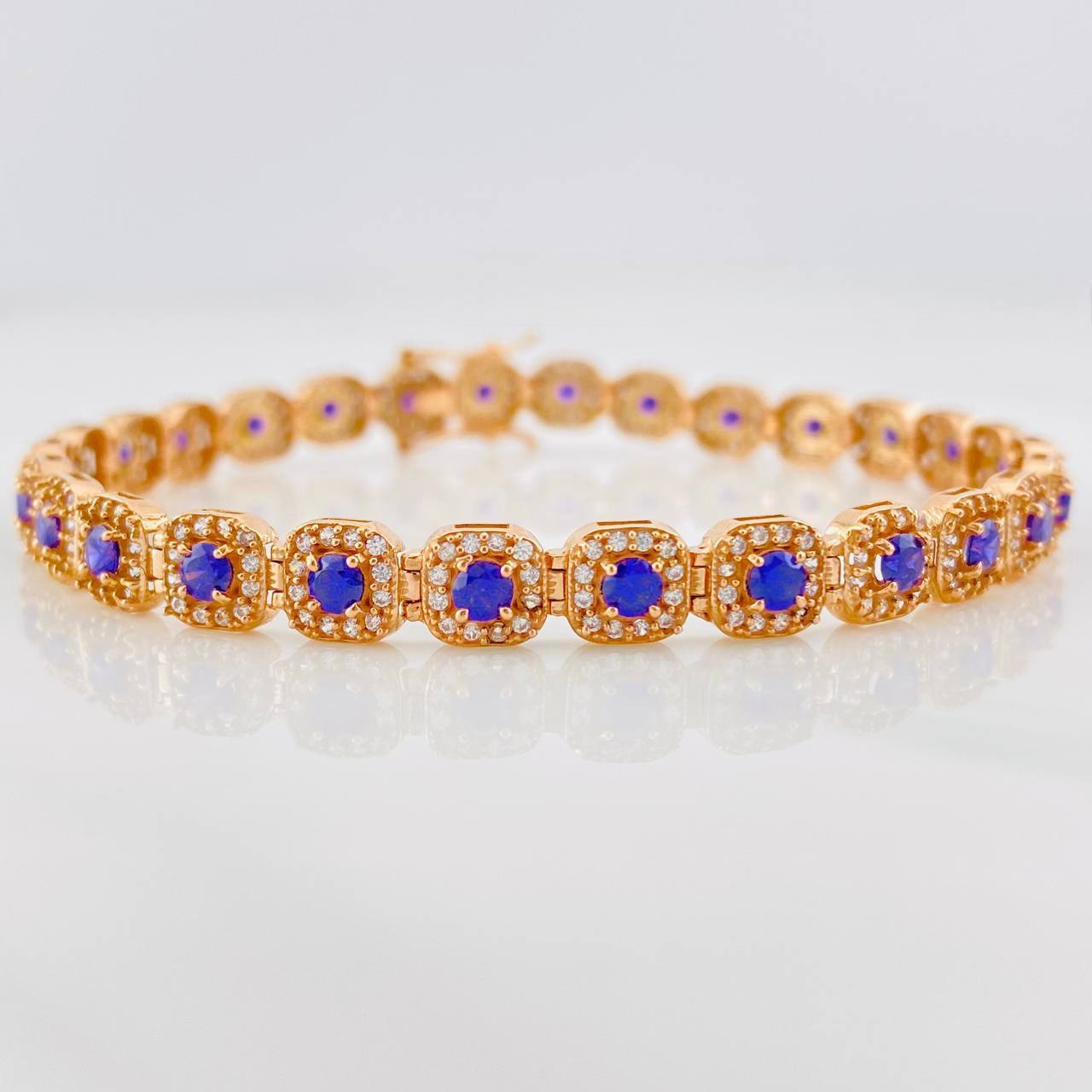 Pulso Tennis 14g / 8 1/4 in / 6.2mm Oro Rosa 18K