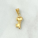 Dije Llave Medieval 0.45gr / 2cm / Cargador Liso Oro Amarillo 18K ©