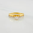 Solitaire Heart Ring 2.45g / T6 1/4 Two-Tone Yellow White Gold 18K