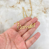 GC Chain Charm Name Custom 8.4gr / 50cm / 3.3mm Chain 4.75gr - Charm 3.6gr Yellow Gold *