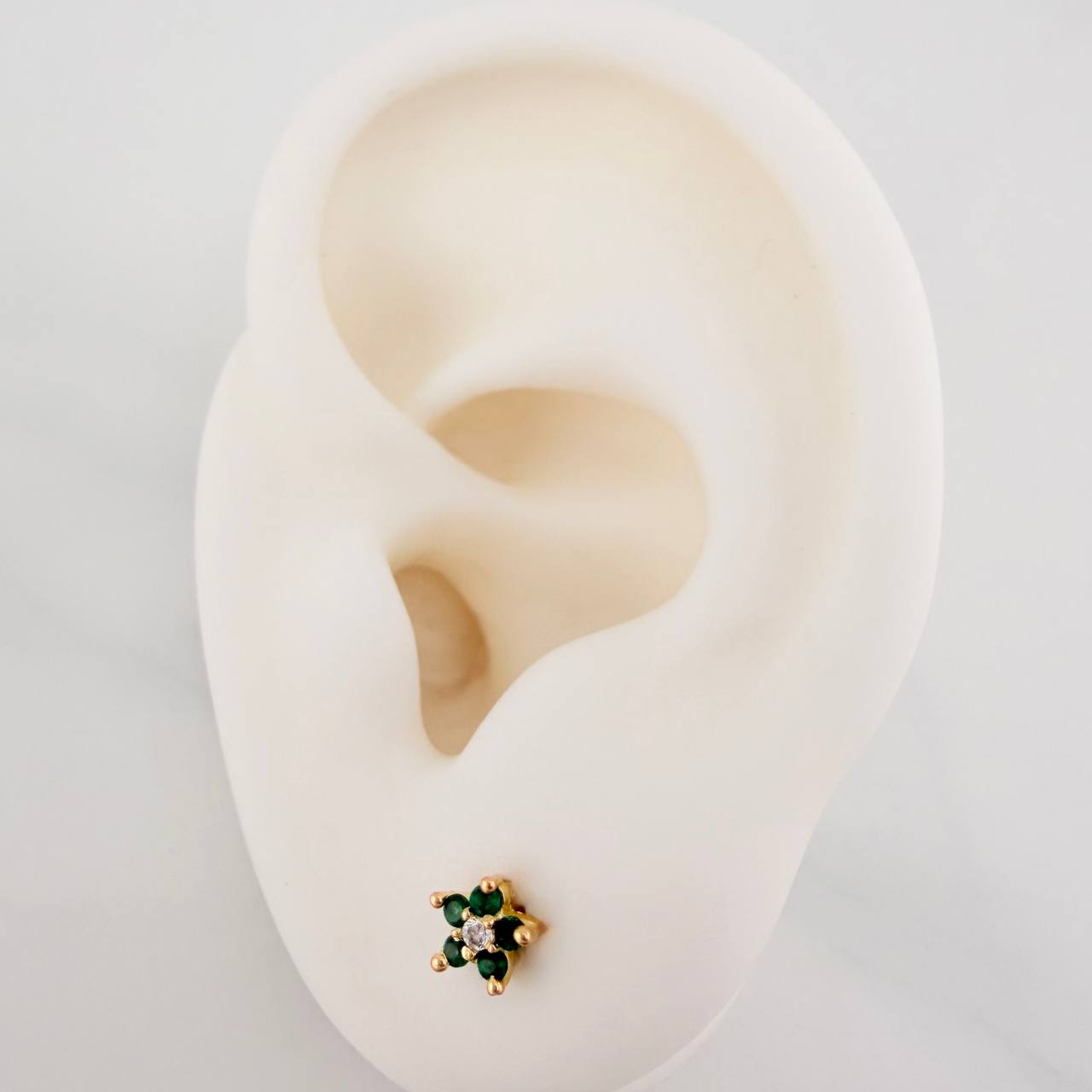 Topos Flor 0.85gr / 3mm Oro Amarillo 18K &