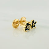 Topos Flor 0.85gr / 3mm Oro Amarillo 18K &