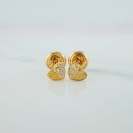 Topos Corazon Medio Destello 0.6 g / in / 3.98 mm Oro Amarillo 18K