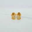 Topos Corazón Medio Destello 0.6gr / 4mm Oro Amarillo 18K &