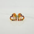 Heart Stud Earrings 0.9gr / 7.37mm Yellow Gold 18K &