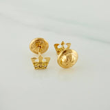 Crown Stud Earrings 0.65gr / 2.8mm Yellow Gold 18K &