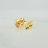 Crown Stud Earrings 0.65gr / 2.8mm Yellow Gold 18K &