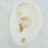 Crown Stud Earrings 0.65gr / 2.8mm Yellow Gold 18K &