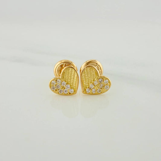 Topos Corazon Medio Destello 0.85 g / in / 5.95 mm Oro Amarillo 18K