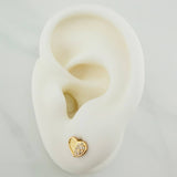 Topos Corazon Medio Destello 0.9 g / in / 6.05 mm Oro Amarillo 18K