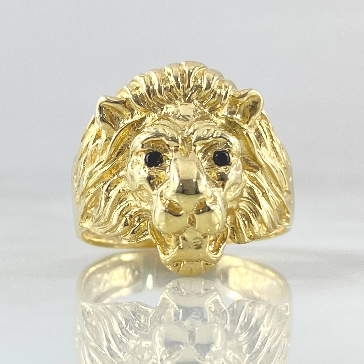 Lion Face Ring 6.9gr / Size 8 1/4 / 18K Yellow Gold