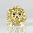 Lion Face Ring 6.9gr / Size 8 1/4 / 18K Yellow Gold