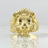 Lion Face Ring 6.9gr / Size 8 1/4 / 18K Yellow Gold