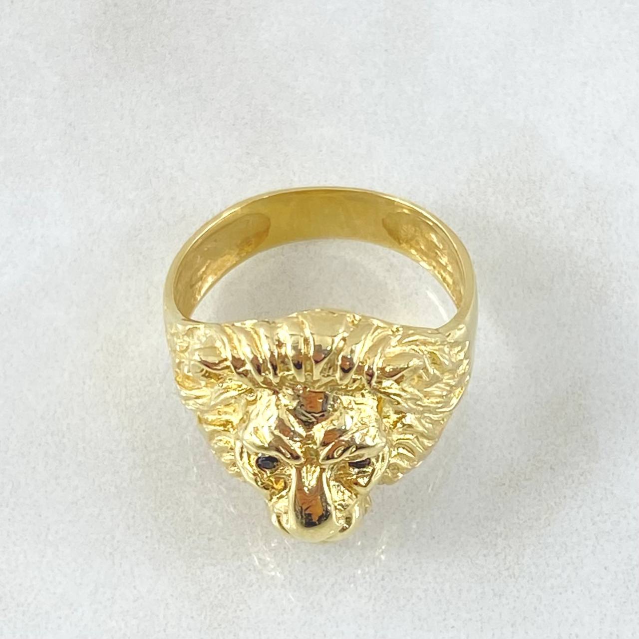 Lion Face Ring 6.9gr / Size 8 1/4 / 18K Yellow Gold