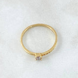 Solitaire Half Cuban Ring 1.6gr / Size 7 / 18K Yellow Gold