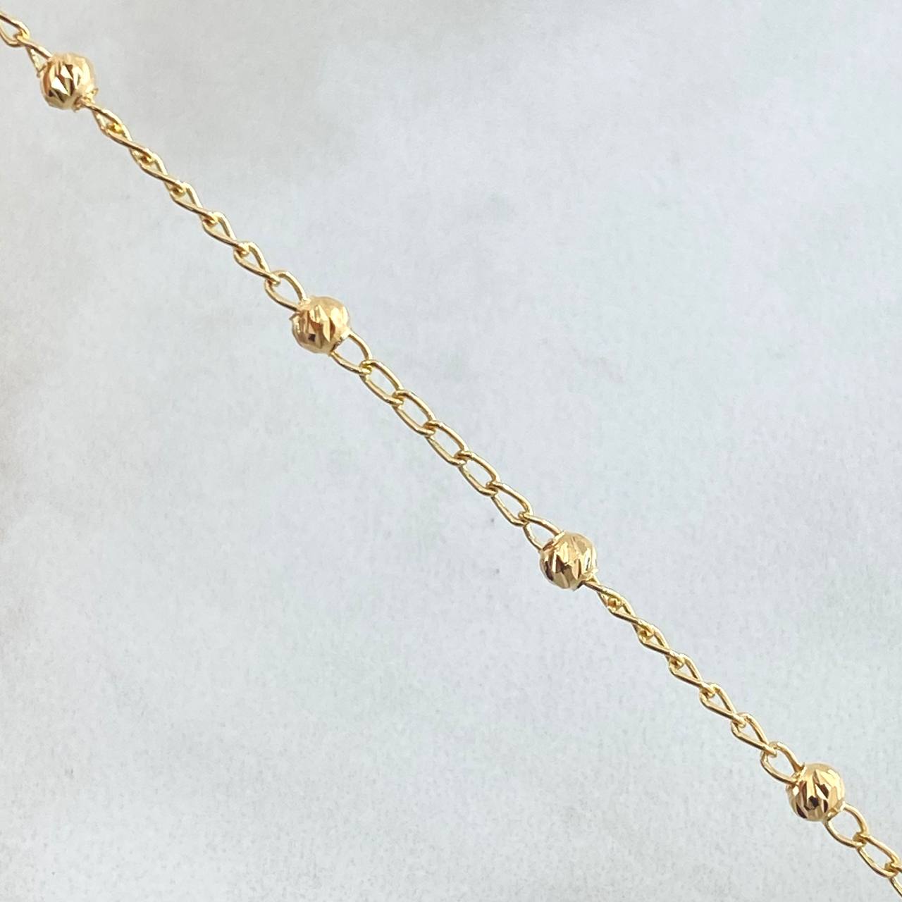 Bracelet Denarius Virgin Miraculous Cross 2.25gr / 17cm / 18K Yellow Gold