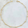 Military Style Anklet 2.4gr / 10.2in / 18K Yellow Gold