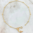 Denario Virgin Miraculous Cross Anklet 2.7gr / 24cm / 18K Yellow Gold