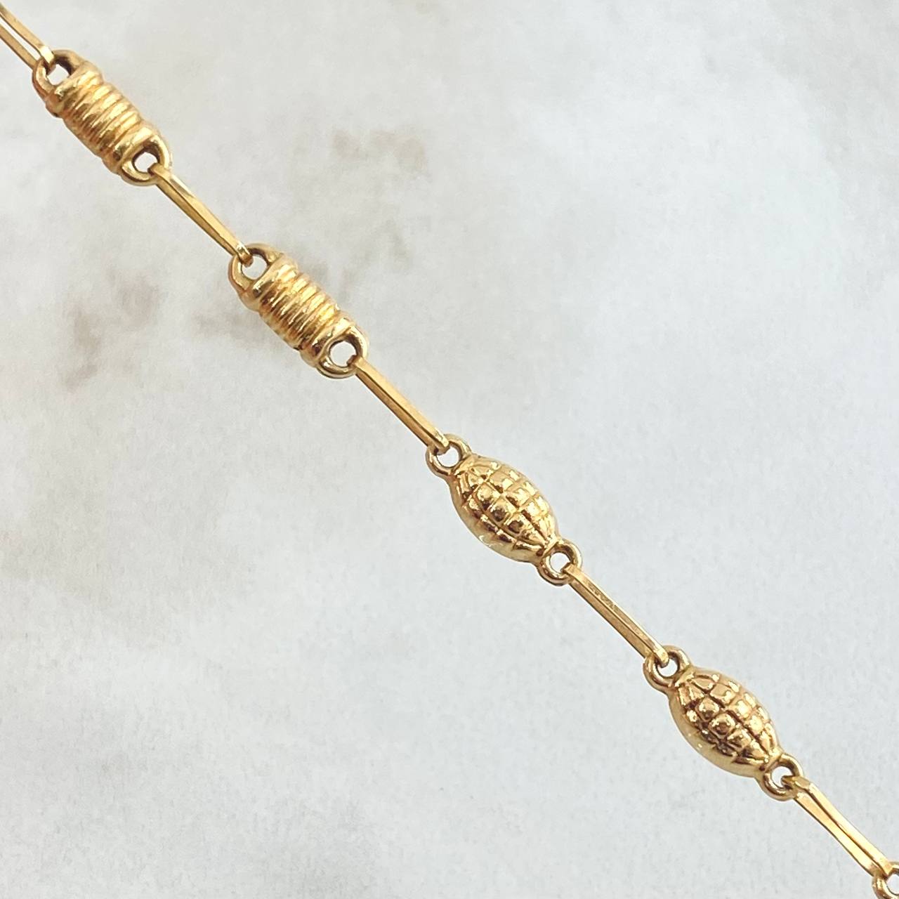 Rustic Granada Chain 8.95gr / 60cm / 18K Yellow Gold
