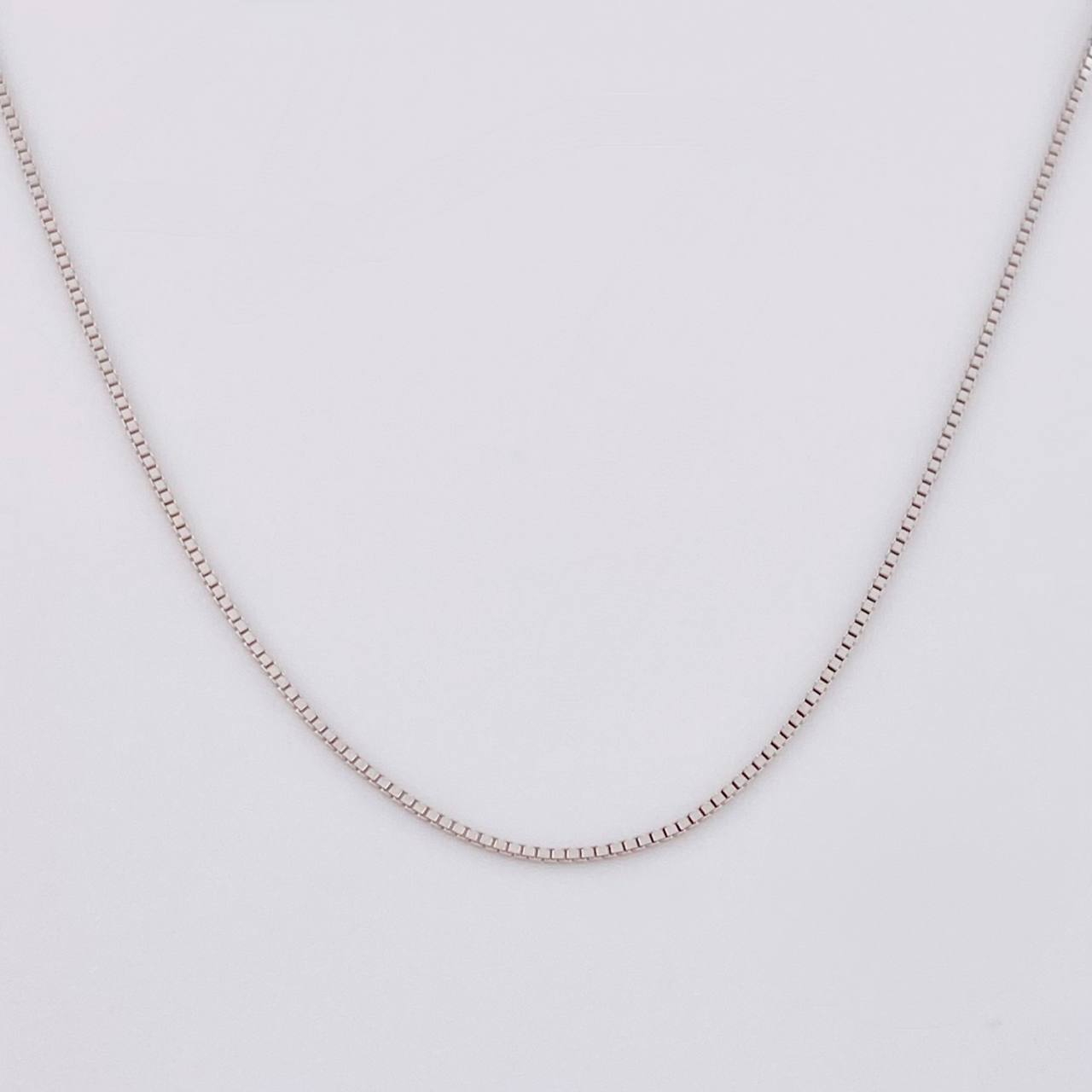 Cadena Veneciana 1.2g / 18 in / 0.8mm Oro Blanco 18K