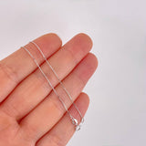Cadena Veneciana 1.2g / 18 in / 0.8mm Oro Blanco 18K