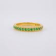 Dense Hearts Emerald Ring 27pts 2.7g / T5 1/4 Yellow Gold 18K