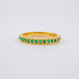 Dense Hearts Emerald Ring 27pts 2.7g / T5 1/4 Yellow Gold 18K