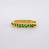 Dense Hearts Emerald Ring 27pts 2.7g / T5 1/4 Yellow Gold 18K