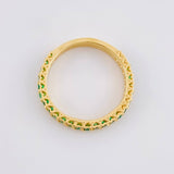 Dense Hearts Emerald Ring 27pts 2.7g / T5 1/4 Yellow Gold 18K