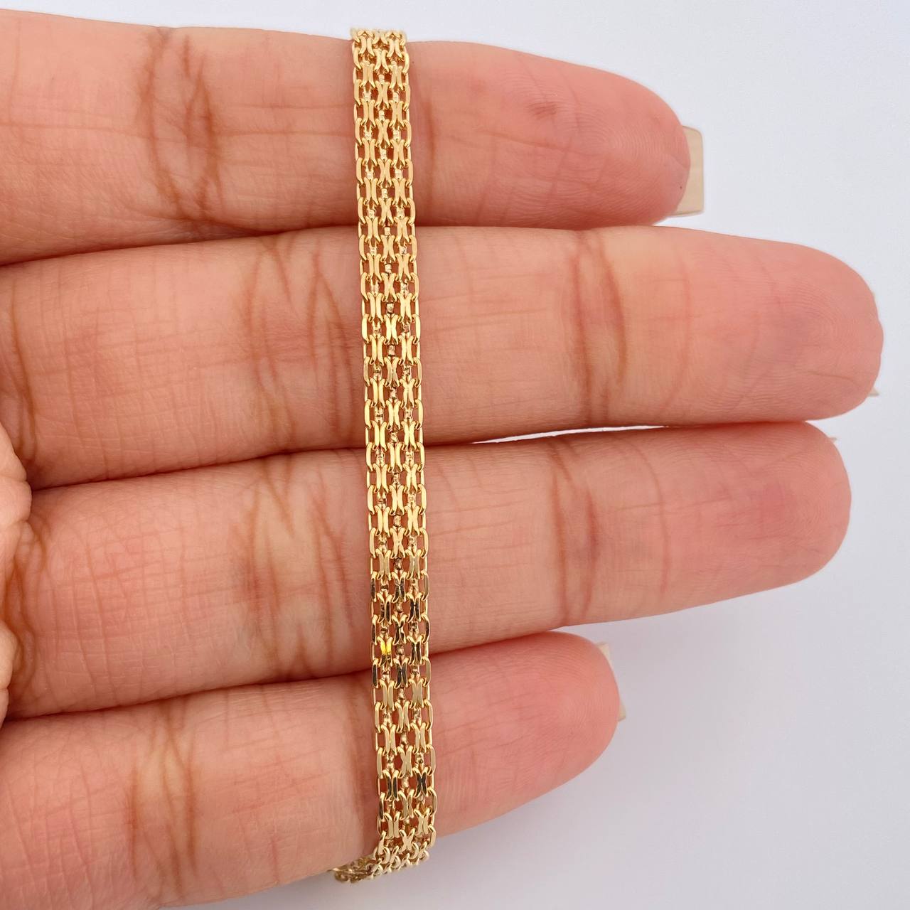 Pulso China 4.8gr / 7 3/4 in / 4.3mm Oro Amarillo +1 18K &