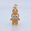 Dije Conejo Sonriente 6.3gr / 1 1/2 in / Dos Oros Amarillo Blanco 18K &