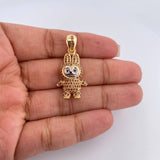 Dije Conejo Sonriente 6.3gr / 1 1/2 in / Dos Oros Amarillo Blanco 18K &