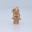 Dije Conejo Sonriente 6.15gr / 1 1/2 in / Dos Oros Amarillo Blanco 18K &
