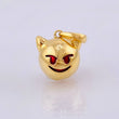 Dije Emoji Diablo 3.3gr / 2cm / Texturizado Rojo Oro Amarillo 18K *
