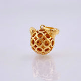 Dije Emoji Diablo 3.3gr / 2cm / Texturizado Rojo Oro Amarillo 18K *