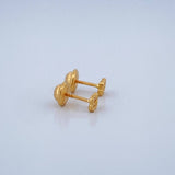 Stud Earrings Clover 0.65gr / 3.4mm 18K Yellow Gold %