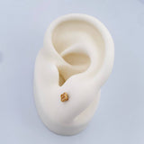 Stud Earrings Clover 0.65gr / 3.4mm 18K Yellow Gold %