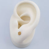 Clover Stud Earrings 0.6gr / 3.6mm 18K Yellow Gold %