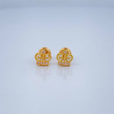Stud Earrings Crown 1.05gr / 18K Yellow Gold %
