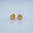 Crown Stud Earrings 1.05gr / 6.75mm 18K Yellow Gold %