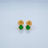 Stud Earrings Bezel 0.85gr / 18K Yellow Gold %