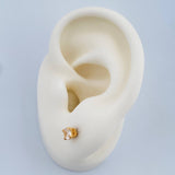 Stud Earrings Bezel 0.95gr / 18K Yellow Gold %
