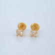 Stud Earrings Bezel 0.95gr / 18K Yellow Gold %