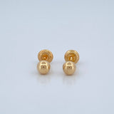 Plain Bead Stud Earrings 0.5gr / 5mm Yellow Gold 18K %