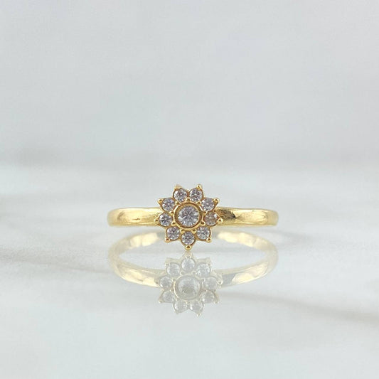 Anillo Flor Nueve Petalos 1.3gr / T6 1/4 / Oro Amarillo 18K *