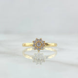 Anillo Flor Nueve Petalos 1.3gr / T5 1/2 / Oro Amarillo 18K *