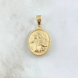 Pendant Virgen Del Carmen 1.95gr / 3.2cm / Yellow Gold 18K Bordered Oval