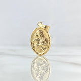 Pendant Virgen Del Carmen 1.95gr / 3.2cm / Yellow Gold 18K Bordered Oval