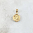 Dije Santisima Trinidad 0.85gr / 2.2cm / Circulo Mate Troquelado Oro Amarillo 18K