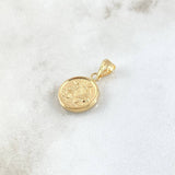 Dije Santisima Trinidad 0.85gr / 2.2cm / Circulo Mate Troquelado Oro Amarillo 18K